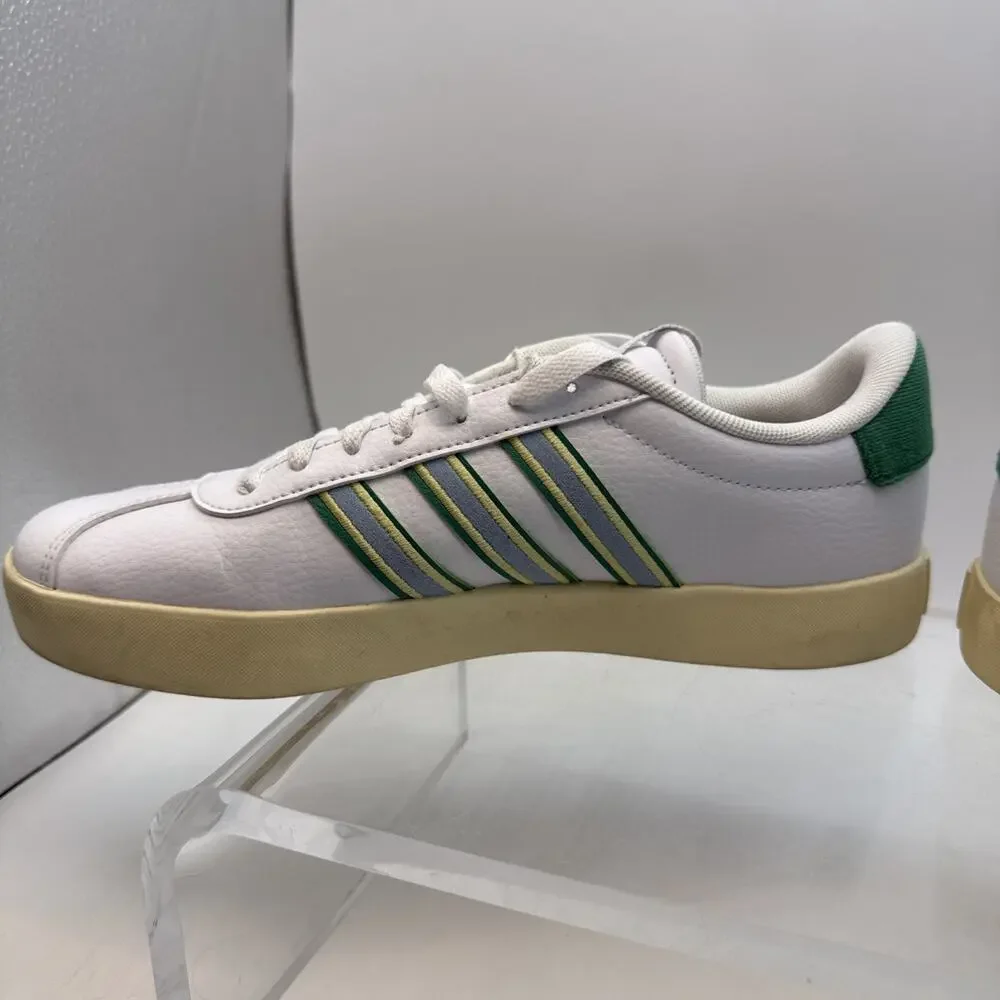 Women’s Size 10 Adidas VL Court 3.0 White Semi Court Green Excellent Condition